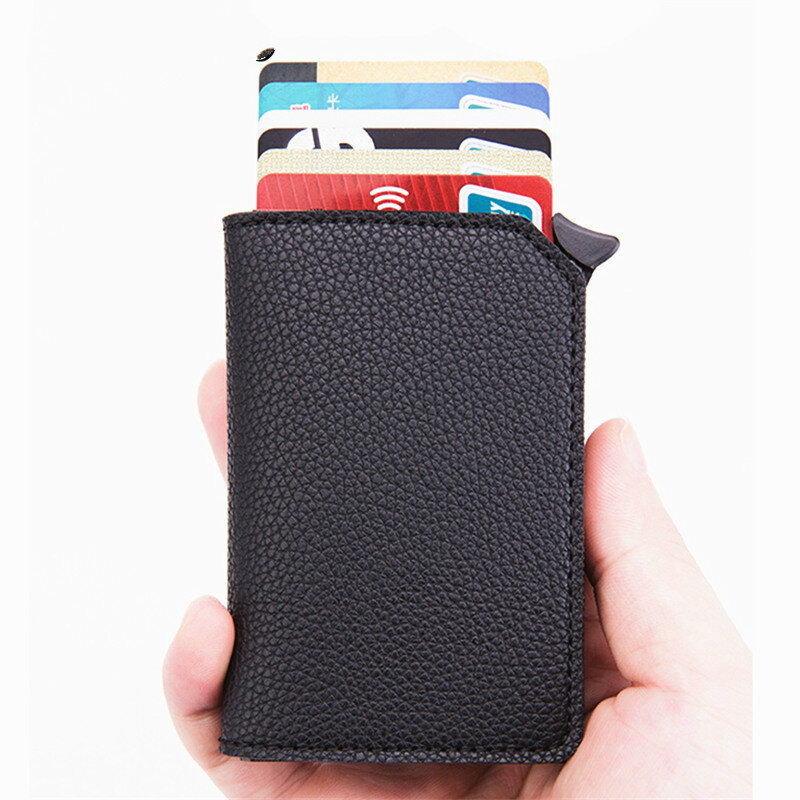 ZOVYVOL Neue 2019 Anti-diebstahl Smart Wallet Kohlenstoff Slim Kreditkarte Halter RFID Pop-up Kupplung Multi Unisex karte Fall Dropshipping