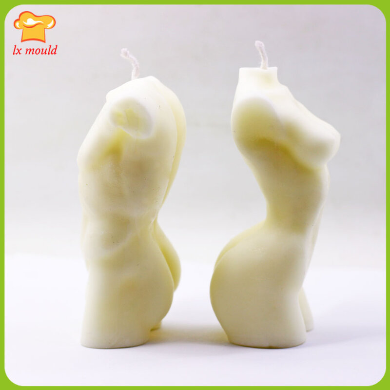Moule à bougies 3D en Silicone, corps en Silicone, chocolat, argile polymère, savon, cire, résine, fait à la main