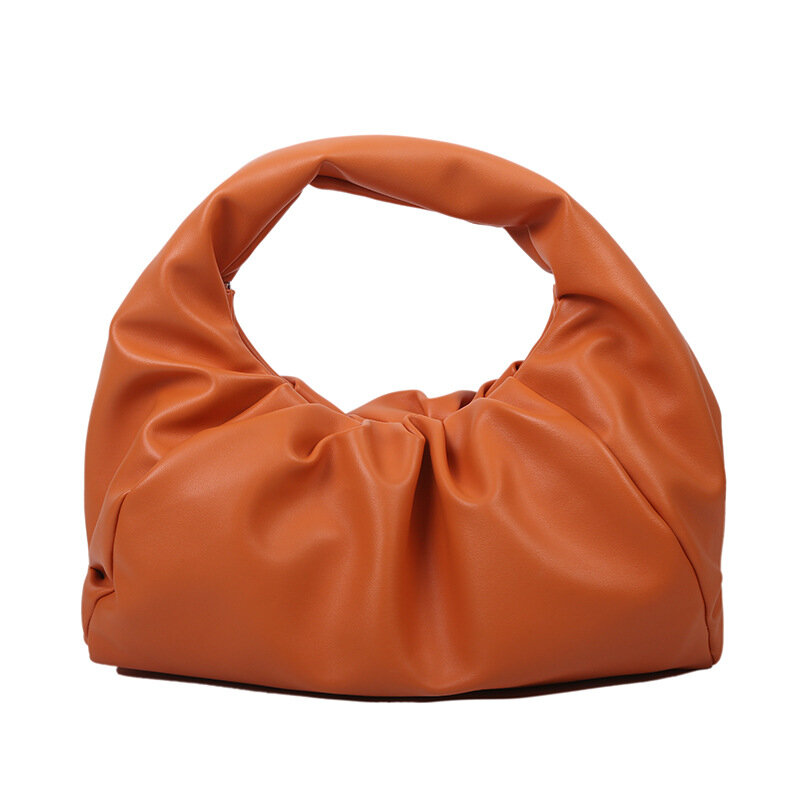 Bolso de hombro para Mujer, bolsa de lujo con textura plisada, con diseño de nube, 2021