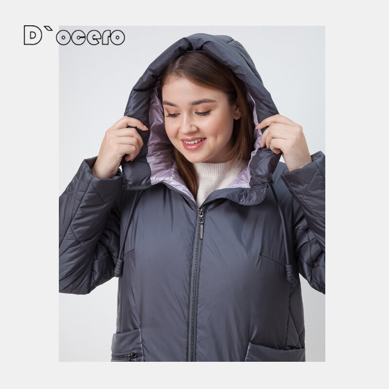 Abrigo acolchado largo de algodón para mujer, de talla grande 6XL parka, chaquetas de plumón a la moda para invierno, 2021