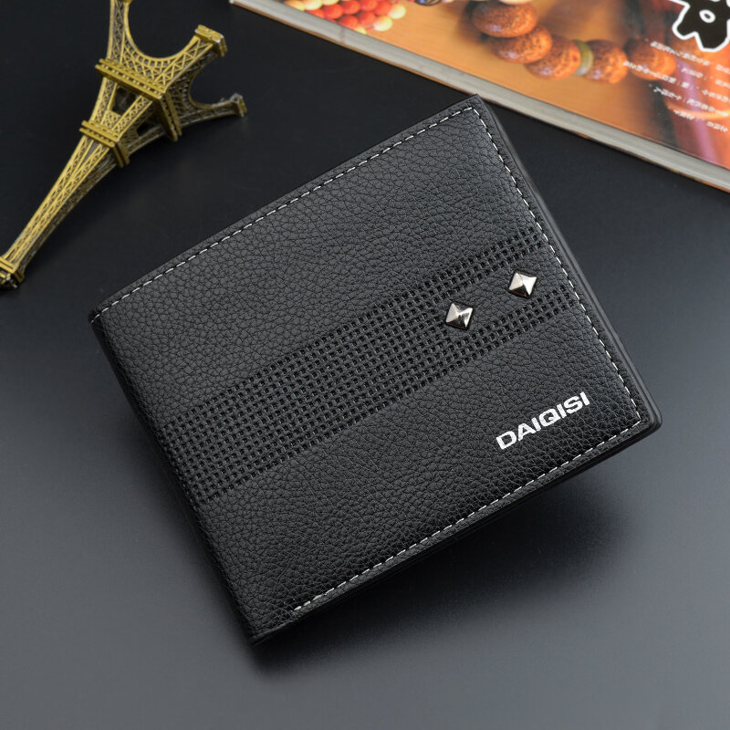 New men's wallet short section young fashion student wallet casual multi-card storage card bag