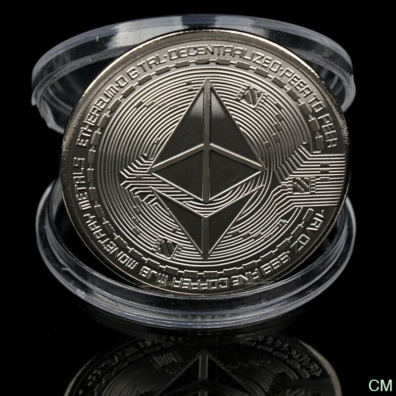 Creativo Ethereum Coin Souvenir placcato in oro da collezione grande regalo Ethereum Art Collection moneta commemorativa fisica