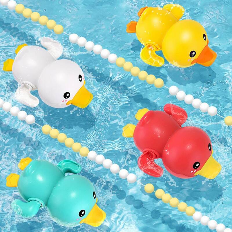 Lato nowa łazienka z wanną prysznic dziecko mechaniczna pływanie dzieci bawią się wodą śliczne małe kaczki wanna do kąpieli zabawki dla dzieci