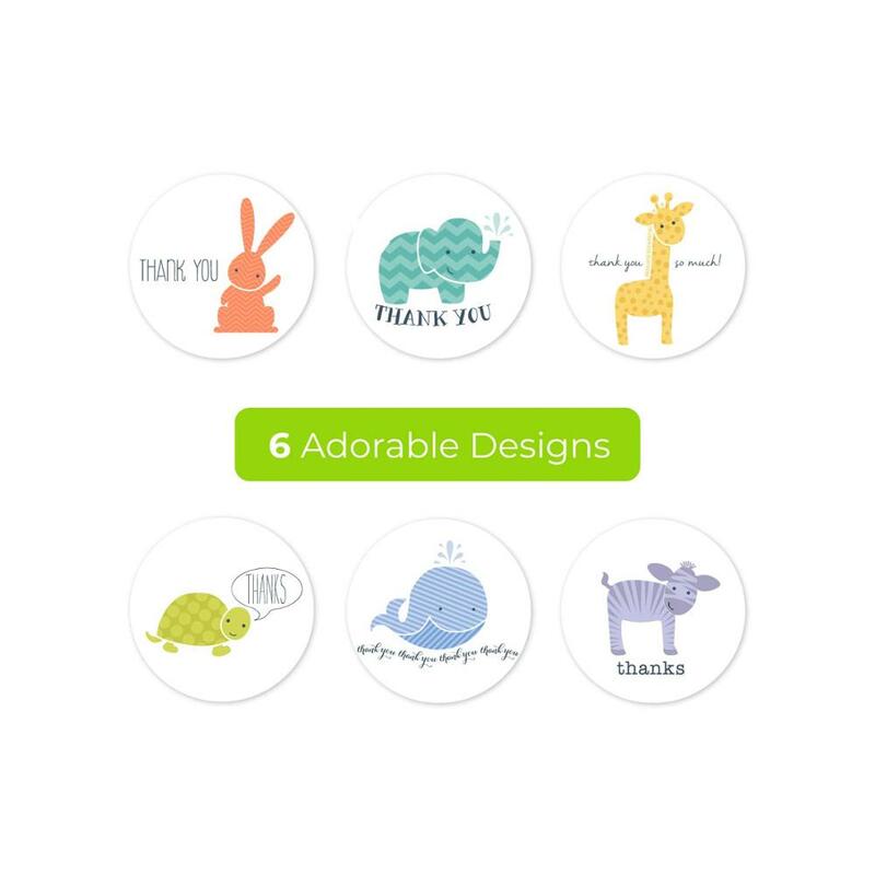 500 pcs 6 styles cute animals thank you stickers for kids reward sticker seal labels scrapbooking gift decor stationery sticker