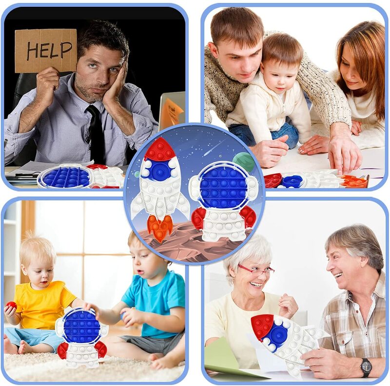Push Pop bolle giocattoli di agitazione sensoriale Set cose fantastiche Popper in Silicone per Stress ansia sollievo ADHD autismo esigenze speciali adulti