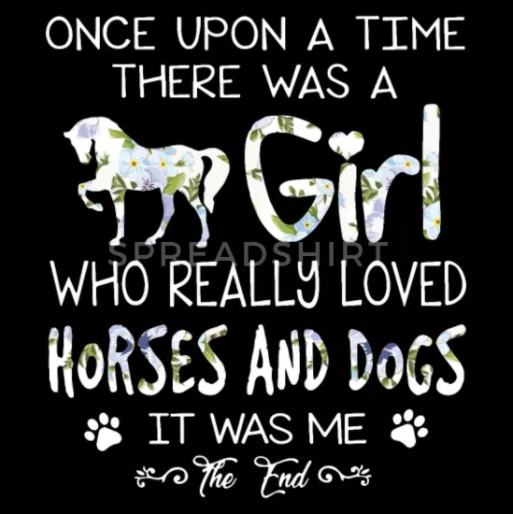 cani e cavalli Maglia con Maniche Raglan Solo una ragazza che ama gli animali