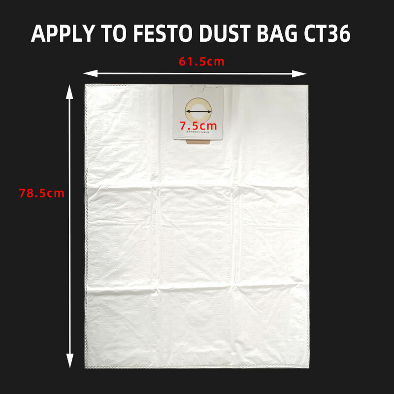 Sac de collecte de poussière 26L/36L/42L applicable à la rectifieuse Mocha Festo, sac en tissu non tissé