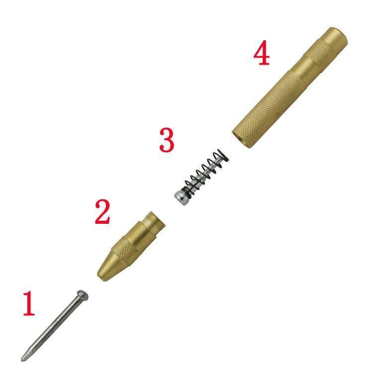 5 Polegada automático centro pino perfurador primavera carregado marcação furos de partida ferramenta de madeira imprensa dent ferramenta de madeira broca