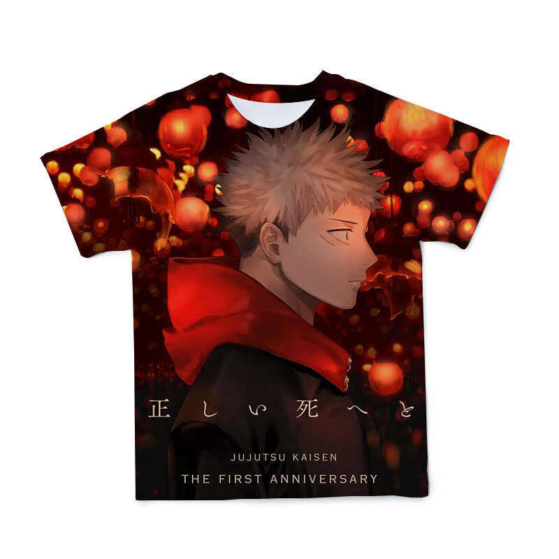 Summer Cool Anime T-Shirts Casual All-Match 3D Print Jujutsu Kaisen Kawaii Pattern Boy Girl Short-Sleeved T-Shirts O-Neck Tops