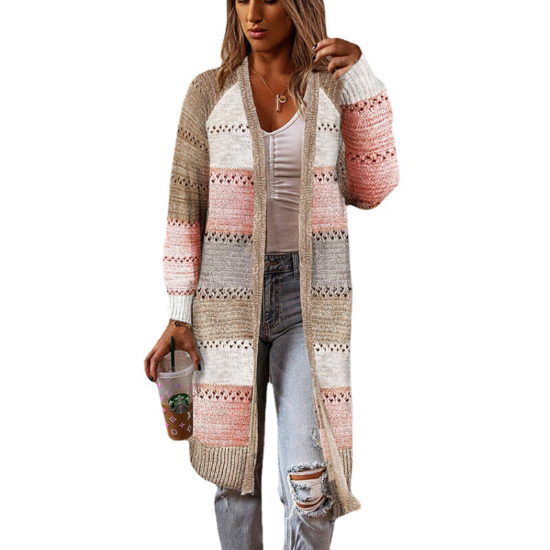 Women Long Knitted Casual Vintage Loose Plus Size Sweater Coat Solid Oversized Sweater Korean Fashion Female Cardigans 2022
