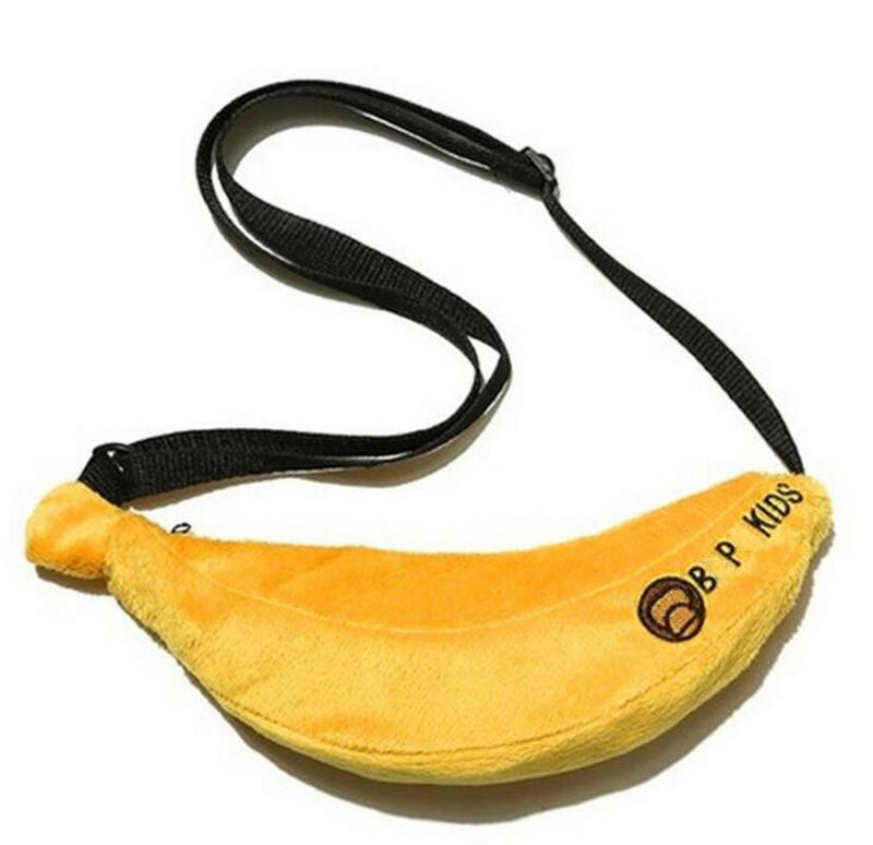 Bolso de hombro de plátano amarillo para niños y niñas, bandolera de mensajero para viajar, regalos, novedad de 2020