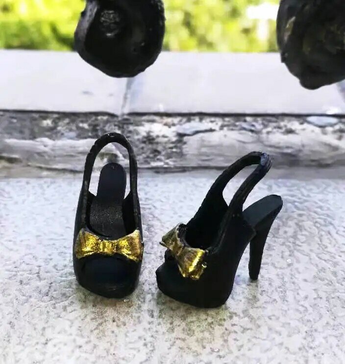 أحذية ل 6 نقطة دمية 30 سنتيمتر دمية ST supermodel FR دمية ينقسم إلى اليسار واليمين القوس الأسود عالية الكعب
