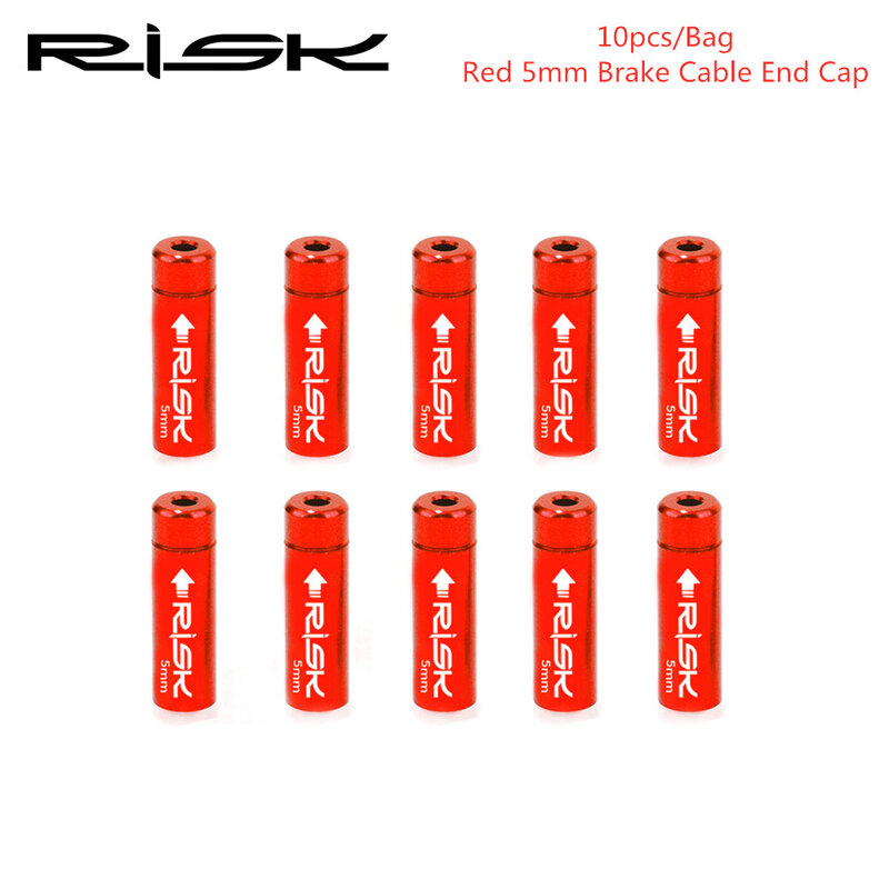 Risk-Tapa de tubo de freno de velocidad Variable para bicicleta de montaña y carretera, accesorio de aleación de aluminio de 4/5mm, 10 piezas