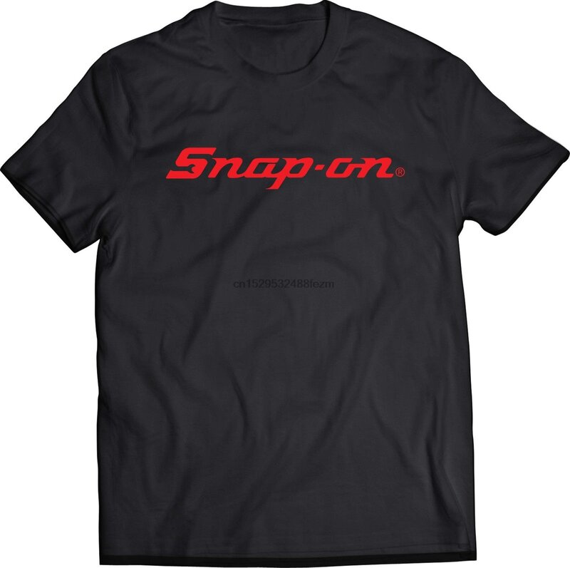 Snap on Tools-camiseta negra para hombre, camisa de manga corta de algodón, Tops informales a la moda, ropa