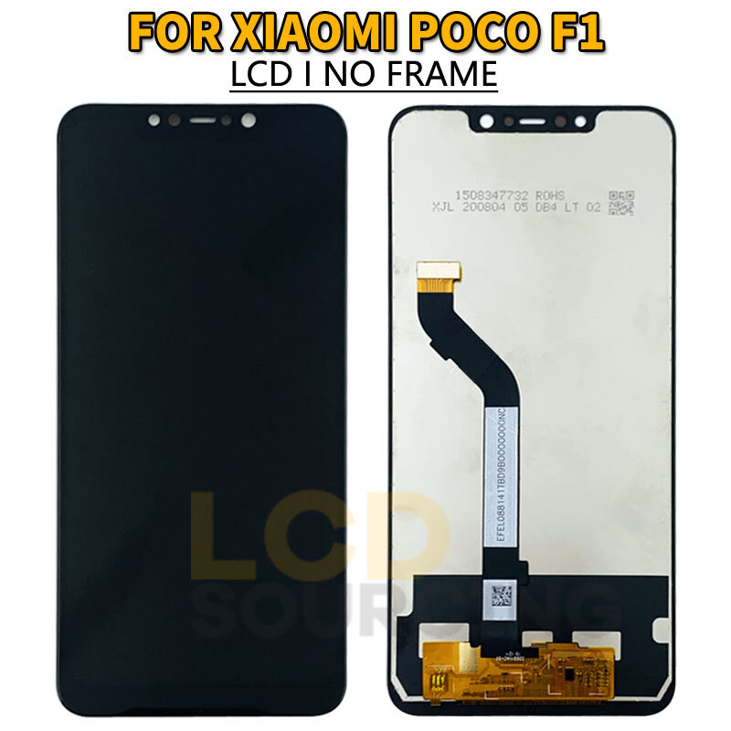 Pantalla LCD de 6,18 pulgadas para Xiaomi Pocophone F1, montaje de digitalizador con pantalla táctil + marco para XIAOMI F1