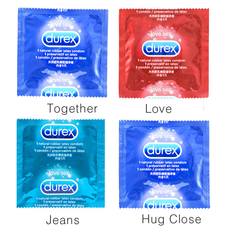 Durex 100 pz/pacco valore di sensazione 4in1 preservativi lubrificati Sexy Ultra sottili giocattoli del sesso condoni per il sapore della vaniglia degli uomini