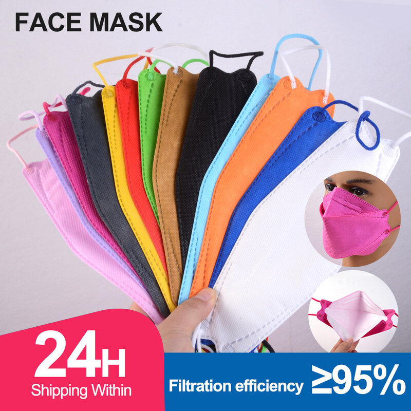 ffp2mask ce colores mascarillas ffp2reutilizable Protective Fish KN95 Face Mask Adult Filter mascherine ffpp2 mascarillas fpp2