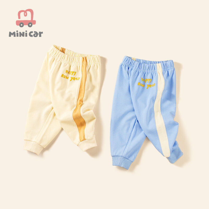 Осенне-весенние детские брюки MiniCar, длинные брюки, леггинсы для маленьких девочек и мальчиков, модная одежда для детей, детская одежда