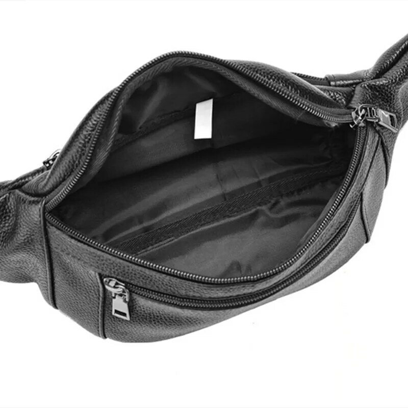 Новая мужская кожаная поясная сумка, многофункциональная женская сумка, сумка на голову из воловьей кожи, Мужская нагрудная сумка, сумка че...