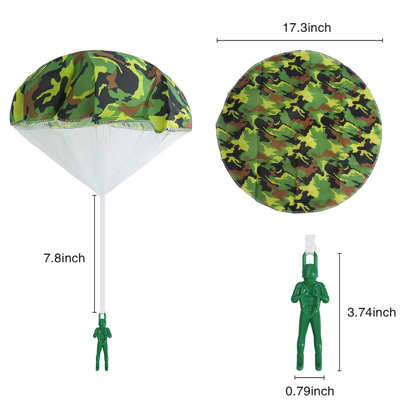 Camuflaje para fiesta del ejército, paracaídas para niños, regalo de cumpleaños