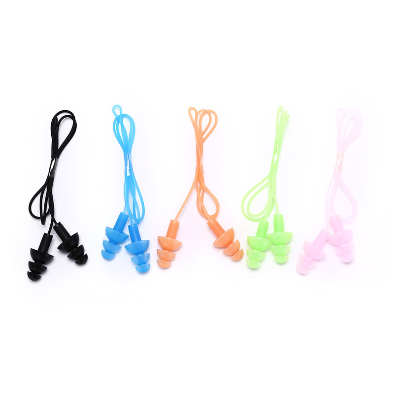 1Pcs Universal Soft Silicone Swimming Ear Plugs Earplugs Pool Accessories Water Sports Swim Ear Plug 5 Colors