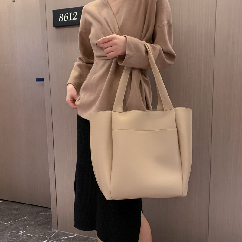 Новая стильная сумка через плечо, Модная Портативная Сумка-тоут, женская сумка большой вместимости