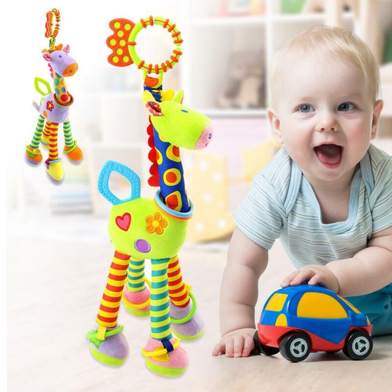Handbells som macio girafa chocalhos bebê animal handbell para o feriado