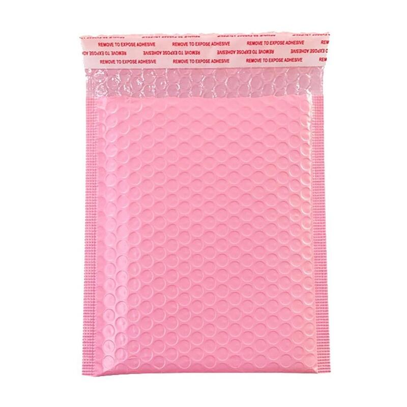 50 sztuk koperta bąbelkowa s różowy Poly koperta bąbelkowa samo uszczelnienie koperty bąbelkowe torby na prezenty dla książka magazyn pokryte Mailer, samoprzylepny, różowy