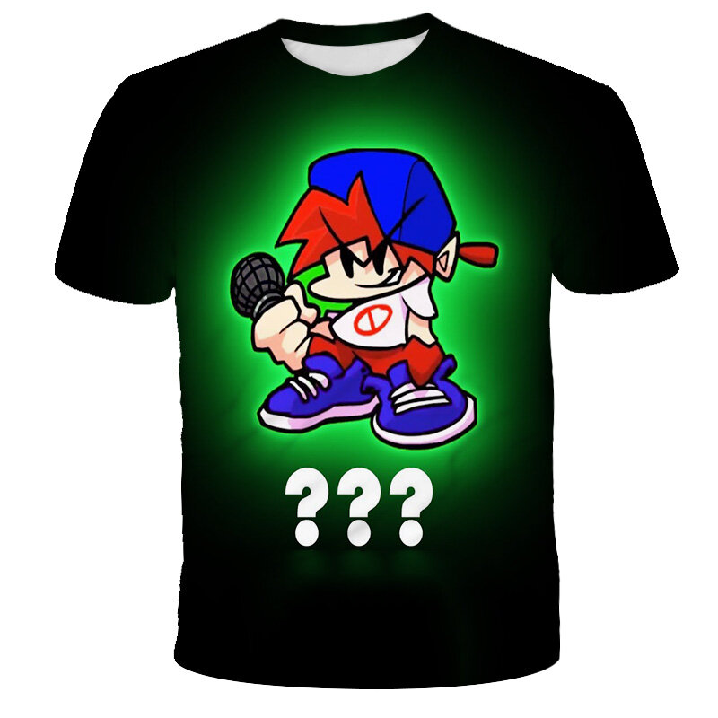 Funkin-3D Print Baby T-Shirt Short Sleeve Harajuku Streetwear Video Game Kids Fashion