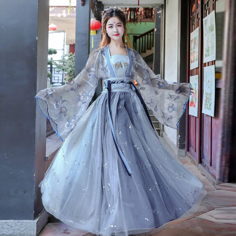 ผู้หญิง Hanfu จีนพื้นบ้านแบบดั้งเดิมเครื่องแต่งกายสาว Han Dynasty Dance Lady Fairy Cosplay เสื้อผ้า Oriental โบราณ Prince ชุด