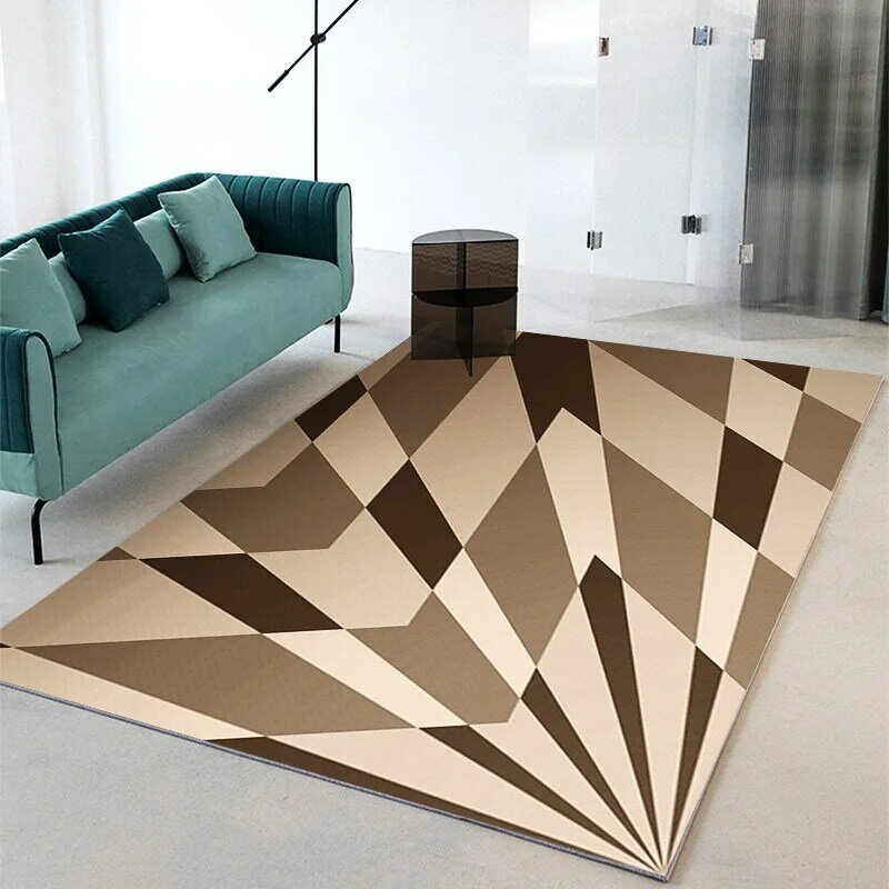 Ilusão gradiente visual sala de estar em casa mesa café tapete do escritório quarto tatami manta cobertor ilusão tapete