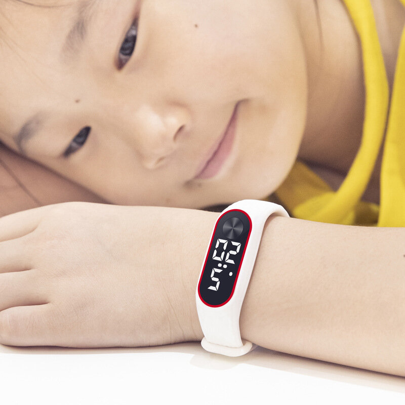 Reloj sencillo para niños, pulsera electrónica LED de cuatro generaciones, regalo para estudiantes, niños y niñas, Unisex