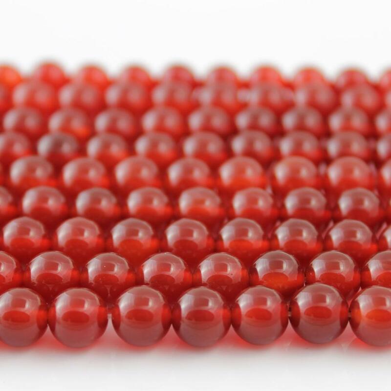 Pedra preciosa natural de ágata vermelha 4 6 8 10 12mm, acessórios faça você mesmo para colar, pulseira, brincos, fabricação de joias