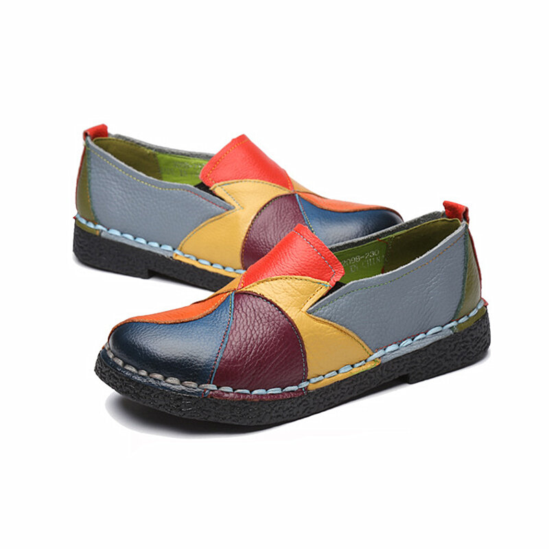 Mocassins femininos de couro legítimo, loafers, mulheres, baixos, cores mistas, slip-on, plataforma, sapatos casuais, 2021