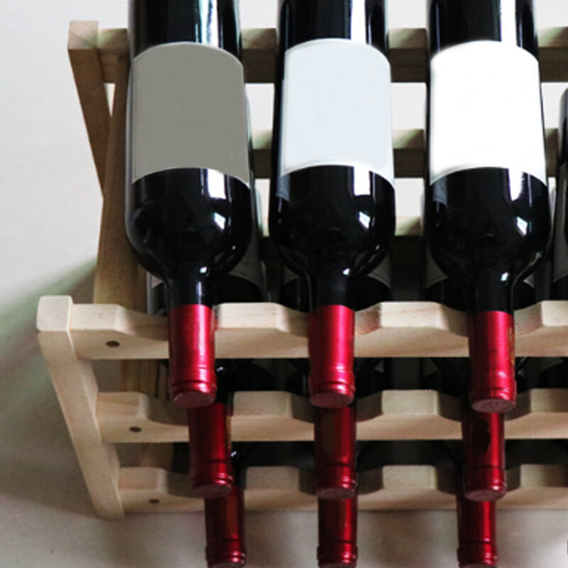 Wine Cabinet Red Wine Rack 12 Wooden Bottle Holder Mount Bar Solid wood Shelf Folding Wood Wine Rack AlcoholDrink Bottle Holders