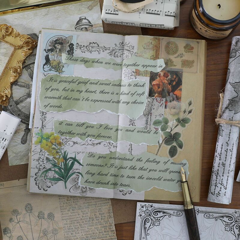 30 arkuszy/zestaw Vintage notatniki Retro papierowy materiał dokument informacyjny dekoracja kolaż notatki Scrapbooking udekoruj materiały eksploatacyjne