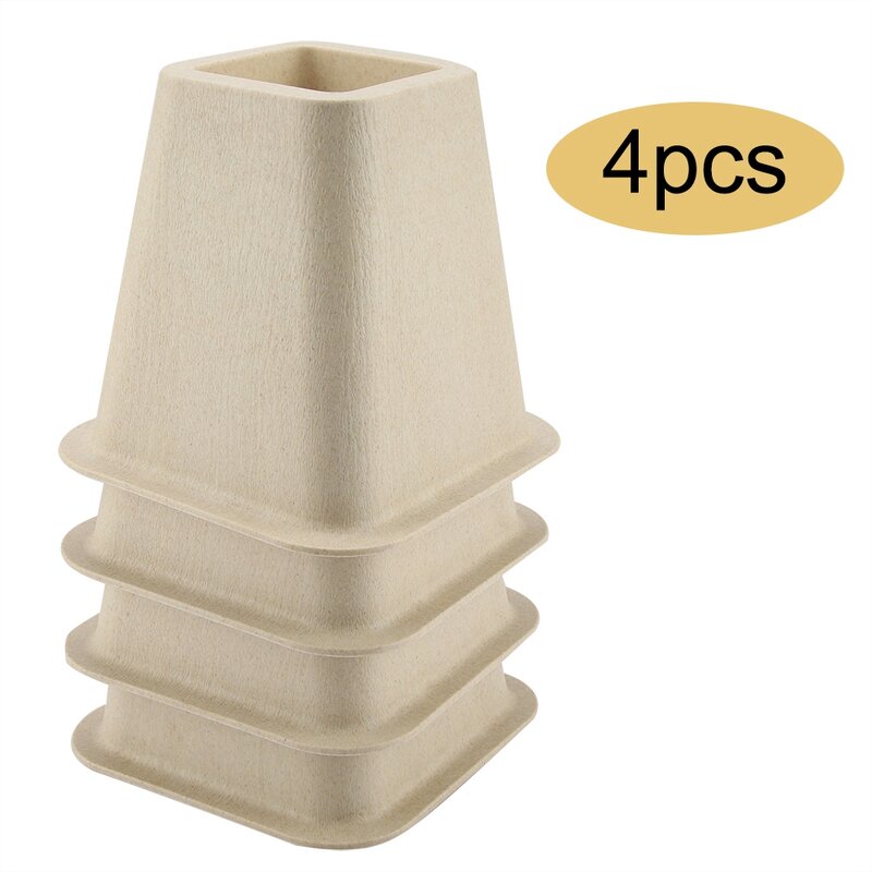 New Imitation Porcelain Furniture Raisers Set Of 4 For Bed Chair Desk Table Wood Floor Feet Protectors Furniture Risers Tool