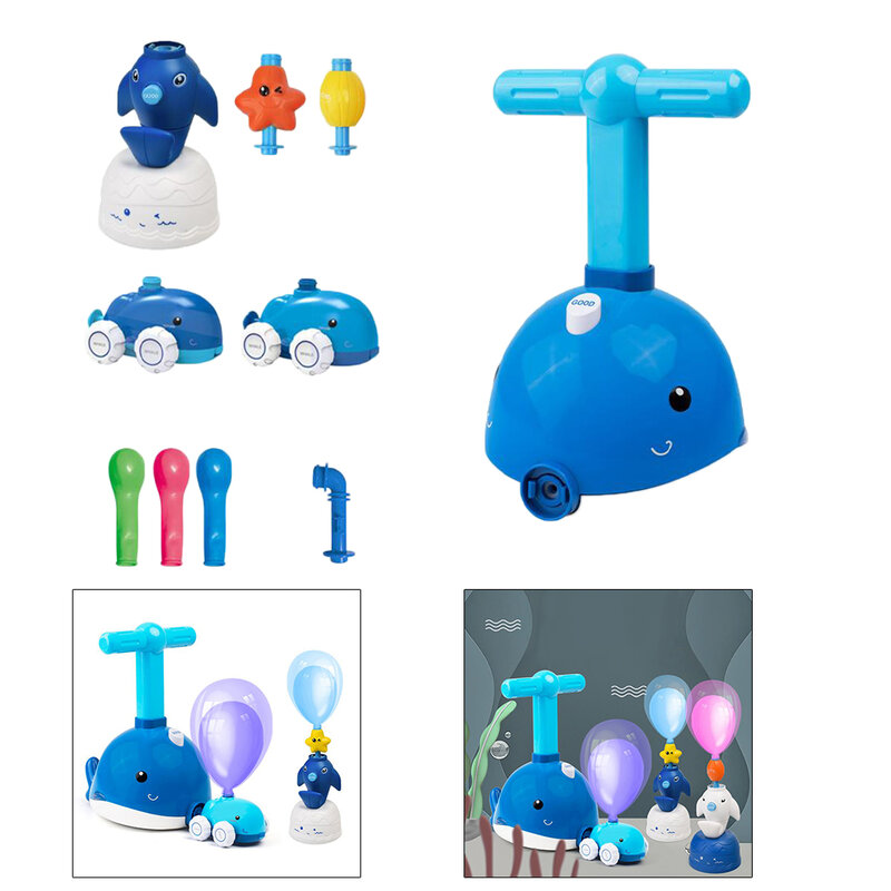 Coche lanzador de globos eléctrico para niños, juguete escolar divertido con 12 globos