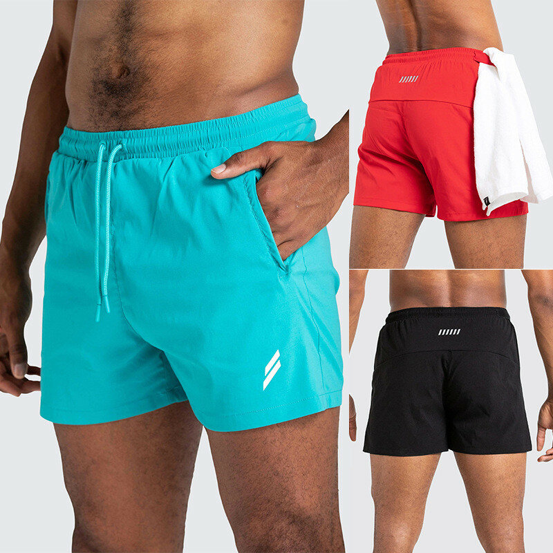 Novo verão casual masculino calças curtas praia casual jogger ginásio exercício de fitness calças esportivas masculinas calças de cinco pontos
