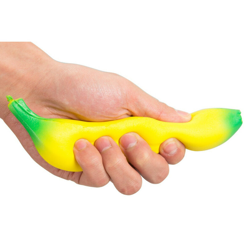 Alívio da pressão do estresse relaxar novidade diversão brinquedos engraçado anti estresse bola brinquedos squeeze banana ballgeek gadget ventilação