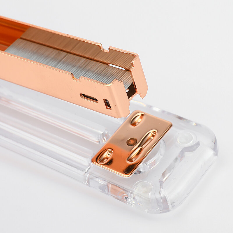 Universal 160x64x35mm Rose Gold Stapler Edition Metal Manual Staplers 24/6 26/6 Office Accessories School Stationery Supplies
