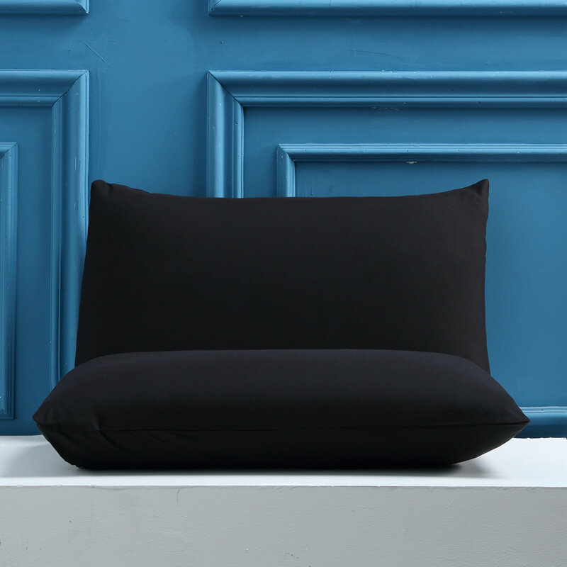Funda de almohada de color sólido, cubierta de almohada de color negro, sobre personalizado, 50x70cm, 2 uds.