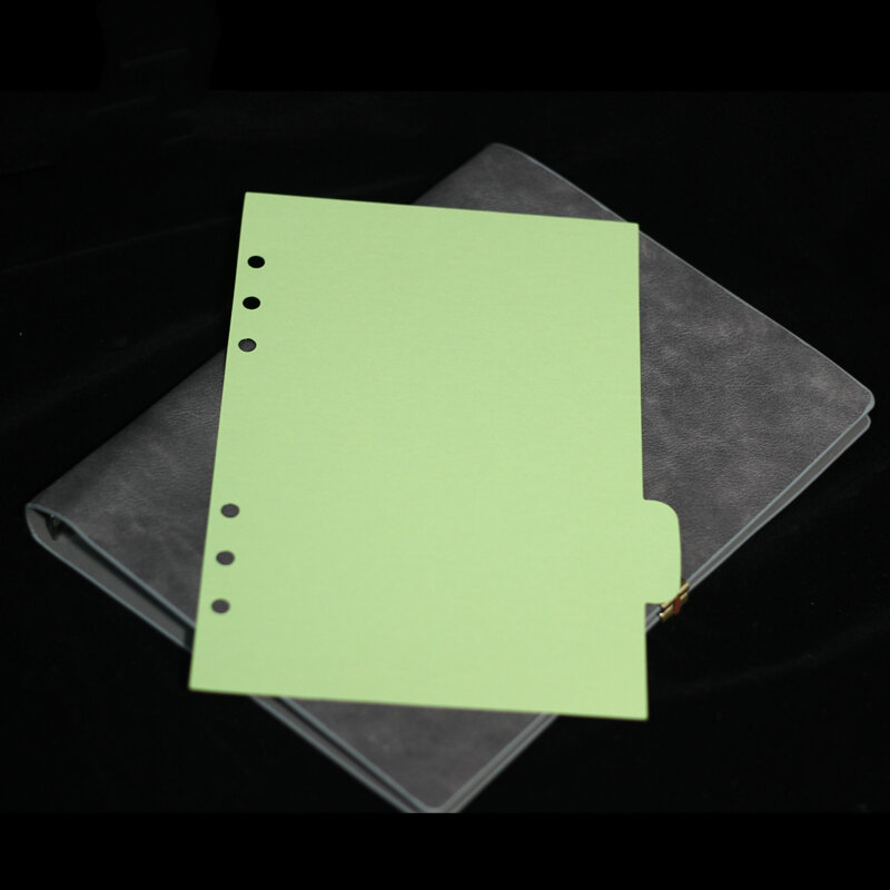 Juego de 5 unids/set de separadores de carpetas A6, divisor de índice de temas para papeles de recambio de cuaderno para planificador, suministros de oficina, papelería, 6 agujeros