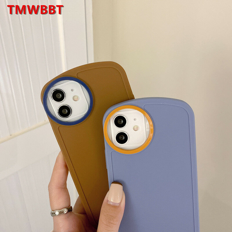 Tmwbbt bonito oval coração-em forma de caixa do telefone para o iphone 13 12 11 pro max xr xs max silicone líquido chubby menina telefone capa protetora