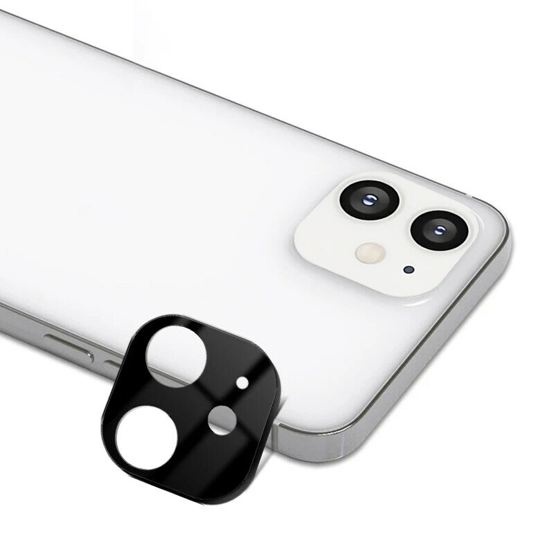 Dla IPhone 11 12 Pro Max powrót obiektyw aparatu szkło hartowane Film dla IPhone 12 Mini skrzynki pokrywa pierścień ochronny Screen Protector