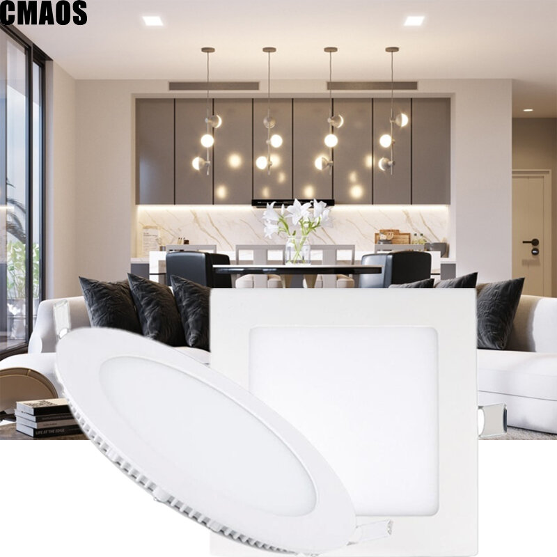 Led Downlight Ultra-Dunne Ronde/Vierkante Lamp 3W-25W AC90-265V Voor Huis & Commerciële Indoor verlichting Ingebed Plafond Spot Verlichting