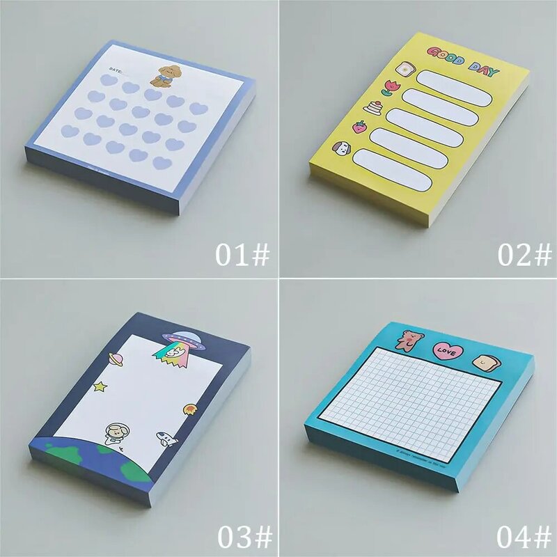 50 Sheets Cute Cartoon Sticky Notes Memo Pad Diary Stationary Flakes Scrapbook Decorative Kawaii Sticky
