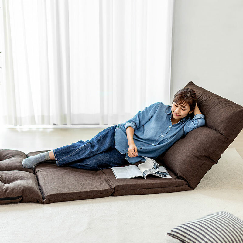 Cadeira reclinável ajustável de piso e sofá para sala de estar, quarto, dobrável, japonesa, reclinável, lounge, conversível, flip
