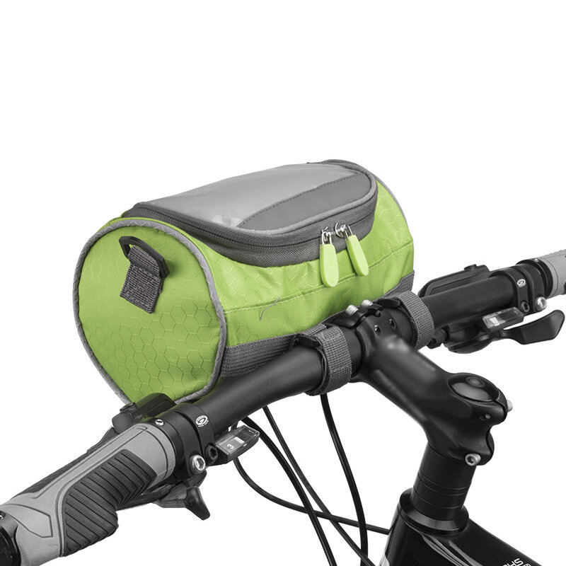 Oxford Cloth Material Zipper Solid Color Outdoor Sports Riding Bag Bicycle Visual Storage Bag
