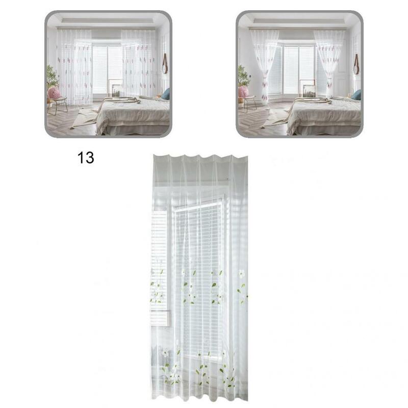 Anti-wear Easy to Install Natural Feeling Good Woven Sheer Curtain for Gifts